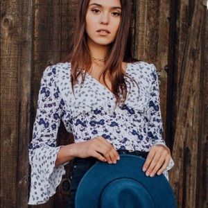Free People Lady Bohemian Blouse White SOLD 😊